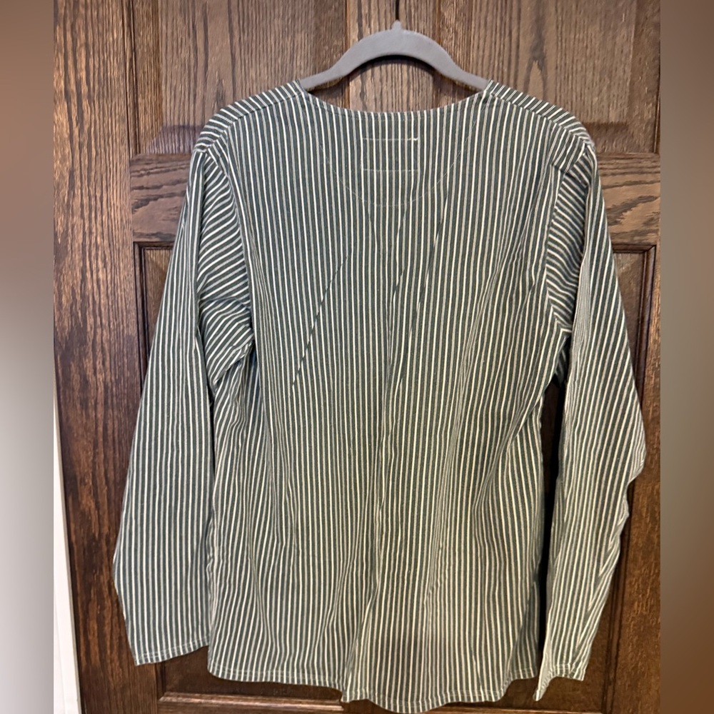 Vintage Abercrombie & Fitch Striped Long Sleeve Henley Top Like New! - Picture 6 of 8